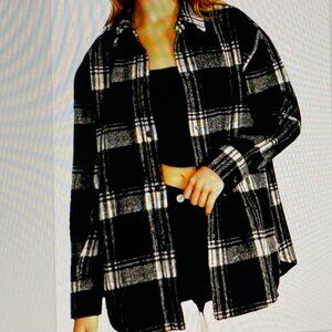 STEVE MADDEN LADIES FLANNEL SHIRT MED EX COND